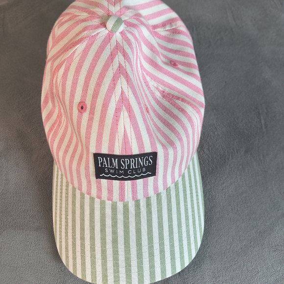American Needle Pink and White Striped Cap - Picture 1 of 3